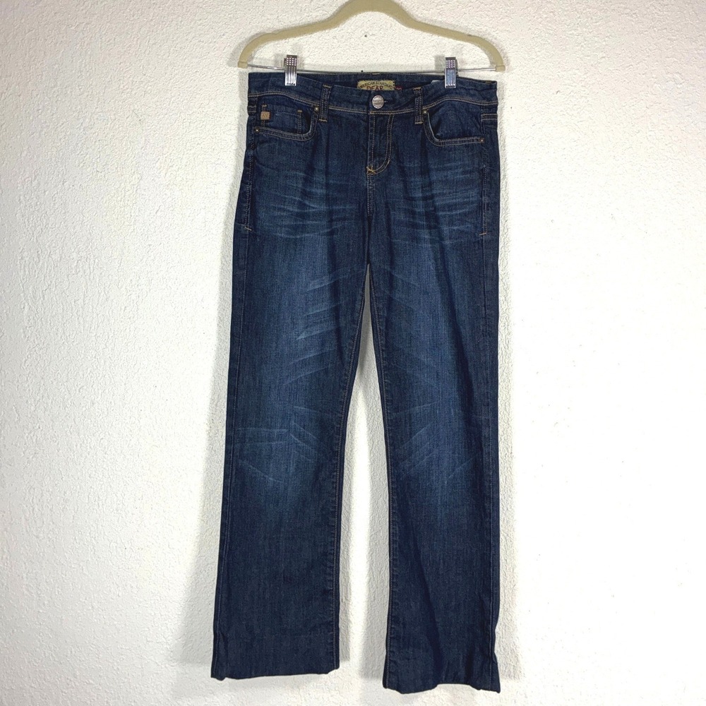 Dear John Envy Mid Rise Curvy Bootcut Jeans Dark Wash Blue Denim Size 29